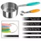 Measuring Cups and Spoons Matching Set Stainless Steel Silicone Handles